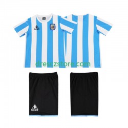 Argentina 1986 Retro Domácí Dres Krátký rukáv Děti Fotbalové Dresy