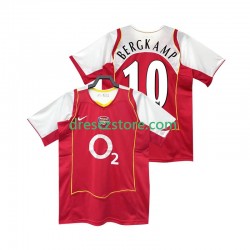 Arsenal BERGKAMP 10 2005 Retro Domácí Dres 2004 Krátký rukáv Muže Fotbalové Dresy