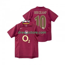 Arsenal BERGKAMP 10 2005 Retro Domácí Dres 2006 Krátký rukáv Muže Fotbalové Dresy