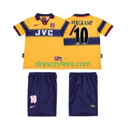 Arsenal BERGKAMP 10 1997 Retro Venkovní Dres 1999 Krátký rukáv Děti Fotbalové Dresy