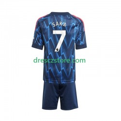 Arsenal Bukayo Saka 7 Venkovní Dres 2025-2026 Krátký rukáv Děti Fotbalové Dresy