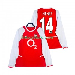 Arsenal Henry 14 2003 Retro Domácí Dres 2002 Dlouhý rukáv Muže Fotbalové Dresy