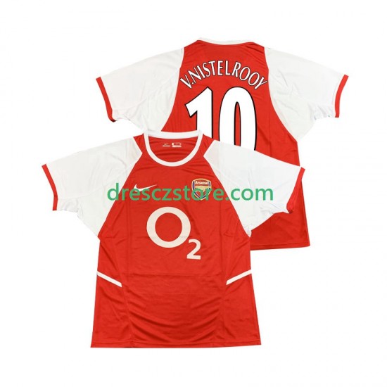 Arsenal Ruud van Nistelrooy 10 2003 Retro Domácí Dres 2002 Krátký rukáv Muže Fotbalové Dresy