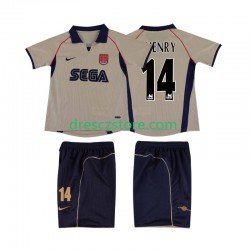 Arsenal Thierry Henry 14 2001 Retro Venkovní Dres 2002 Krátký rukáv Děti Fotbalové Dresy