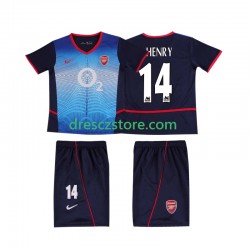 Arsenal Thierry Henry 14 Retro Venkovní Dres 2004 2002 Krátký rukáv Děti Fotbalové Dresy