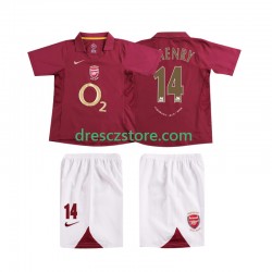 Arsenal Thierry Henry 14 2005 Retro Domácí Dres 2006 Krátký rukáv Děti Fotbalové Dresy