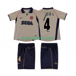 Arsenal VIEIRA 4 2001 Retro Venkovní Dres 2002 Krátký rukáv Děti Fotbalové Dresy