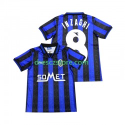 Atalanta INZAGHI 8 1996 1997 Domácí Dres Krátký rukáv Muže Fotbalové Dresy