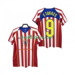 Atlético Madrid F TORRES 9 2005 Retro Domácí Dres 2004 Krátký rukáv Muže Fotbalové Dresy