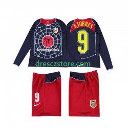 Atlético Madrid F TORRES 9 2005 Retro Venkovní Dres 2004 Dlouhý rukáv Děti Fotbalové Dresy