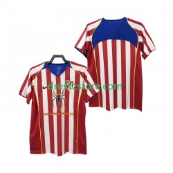 Atlético Madrid 2005 Retro Domácí Dres 2004 Krátký rukáv Muže Fotbalové Dresy