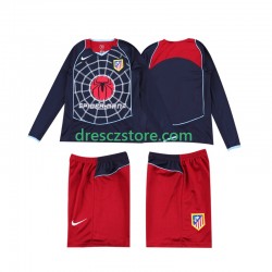 Atlético Madrid 2005 Retro Venkovní Dres 2004 Dlouhý rukáv Děti Fotbalové Dresy