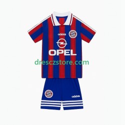 FC Bayern Mnichov 1995 1997 Retro Domácí Dres Krátký rukáv Děti Fotbalové Dresy