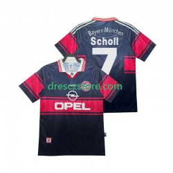FC Bayern Mnichov Scholl 7 1997 Retro Domácí Dres 1999 Krátký rukáv Muže Fotbalové Dresy