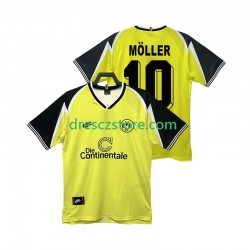 Borussia Dortmund Moller 10 1995 1996 Retro Domácí Dres Krátký rukáv Muže Fotbalové Dresy