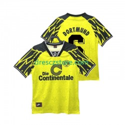 Borussia Dortmund SAMMER 6 1995 Retro Domácí Dres 1994 Krátký rukáv Muže Fotbalové Dresy