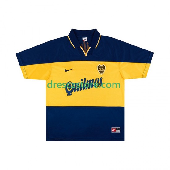 CA Boca Juniors 2000 Retro Domácí Dres 1999 Krátký rukáv Muže Fotbalové Dresy