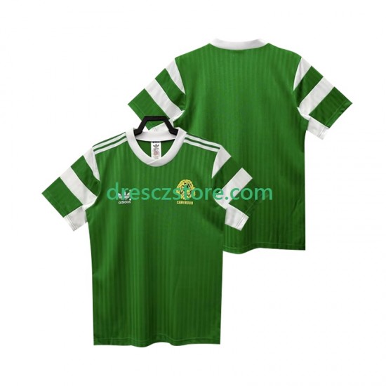 Kamerun 1990 Retro Domácí Dres Krátký rukáv Muže Fotbalové Dresy