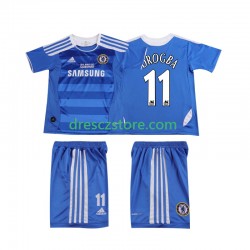 Chelsea DROGBA 11 2012 Retro Domácí Dres 2011 Krátký rukáv Děti Fotbalové Dresy