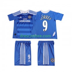 Chelsea Torres 9 2012 Retro Domácí Dres 2011 Krátký rukáv Děti Fotbalové Dresy