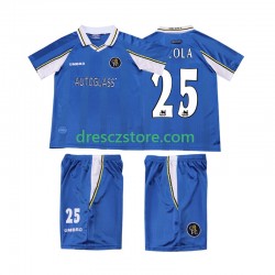 Chelsea ZOLA 25 1997 Retro Domácí Dres 1999 Krátký rukáv Děti Fotbalové Dresy