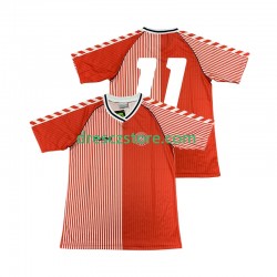 Dánsko 11 1986 Retro Domácí Dres Krátký rukáv Muže Fotbalové Dresy