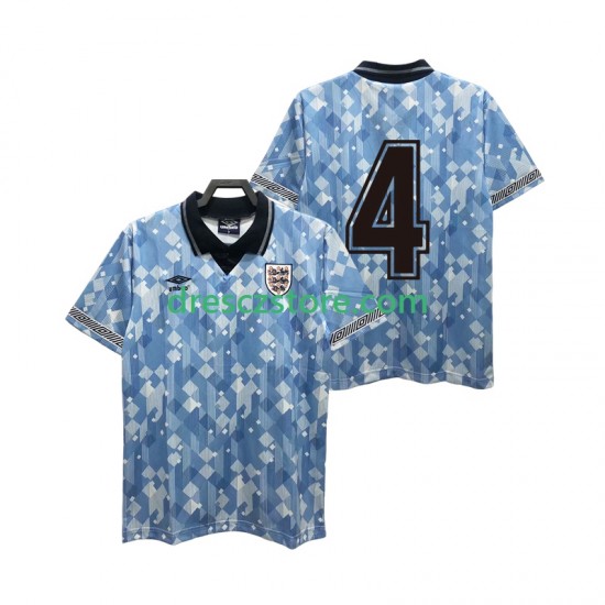 Anglie 4 1990 Retro Alternativní Dres Krátký rukáv Muže Fotbalové Dresy
