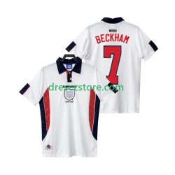 Anglie BECKHAM 7 Retro Domácí Dres 1998 Krátký rukáv Muže Fotbalové Dresy