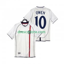Anglie OWEN 10 Retro Domácí Dres 2002 Krátký rukáv Muže Fotbalové Dresy