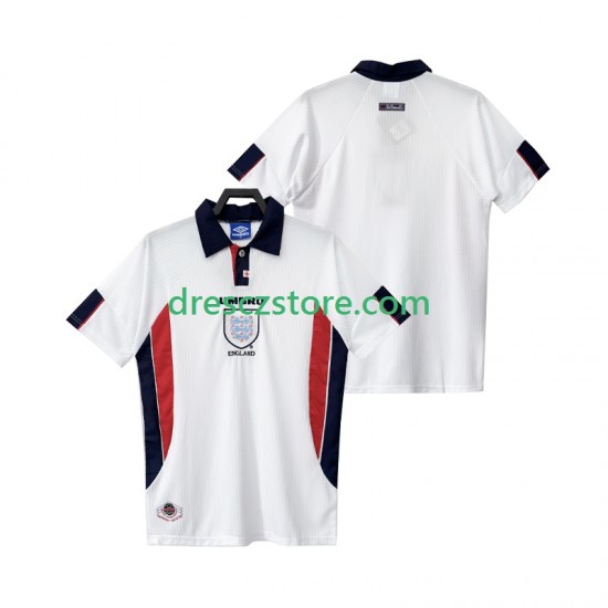 Anglie Retro Domácí Dres 1998 Krátký rukáv Muže Fotbalové Dresy