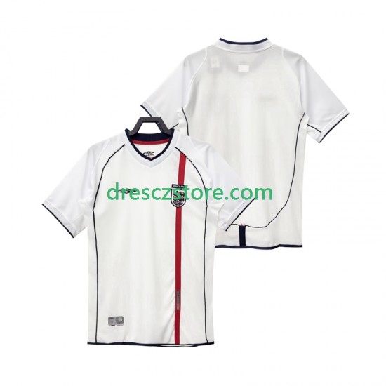 Anglie Retro Domácí Dres 2002 Krátký rukáv Muže Fotbalové Dresy
