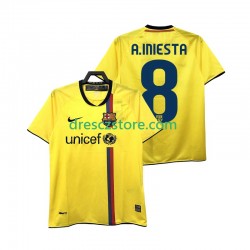 FC Barcelona A INIESTA 8 2009 Retro Venkovní Dres 2008 Krátký rukáv Muže Fotbalové Dresy