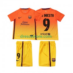FC Barcelona A INIESTA 9 2012 2013 Retro Venkovní Dres Krátký rukáv Děti Fotbalové Dresy