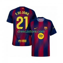 FC Barcelona Frenkie de Jong 21 Domácí Dres 2025-2026 Krátký rukáv Muže Fotbalové Dresy