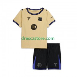 FC Barcelona Venkovní Dres 2025-2026 Krátký rukáv Děti Fotbalové Dresy