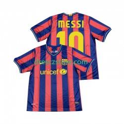 FC Barcelona Lionel Messi 10 2009 Retro Domácí Dres 2010 Krátký rukáv Muže Fotbalové Dresy