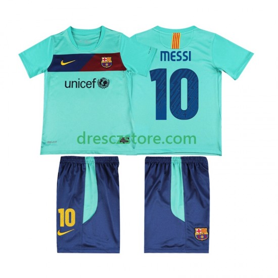 FC Barcelona Lionel Messi 10 Retro Venkovní Dres 2011 2010 Krátký rukáv Děti Fotbalové Dresy