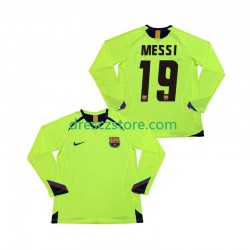 FC Barcelona Lionel Messi 19 2005 Retro Venkovní Dres 2006 Dlouhý rukáv Muže Fotbalové Dresy