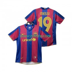 FC Barcelona Lionel Messi 19 2007 Retro Domácí Dres 2008 Krátký rukáv Muže Fotbalové Dresy