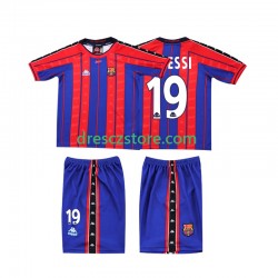 FC Barcelona Lionel Messi 19 1997 Retro Domácí Dres 1998 Krátký rukáv Děti Fotbalové Dresy
