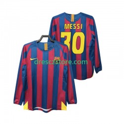 FC Barcelona Lionel Messi 30 2005 Retro Domácí Dres 2006 Dlouhý rukáv Muže Fotbalové Dresy