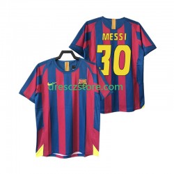 FC Barcelona Lionel Messi 30 2005 Retro Domácí Dres 2006 Krátký rukáv Muže Fotbalové Dresy