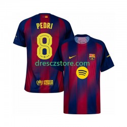 FC Barcelona Pedri 8 Champions League Domácí Dres 2025-2026 Krátký rukáv Muže Fotbalové Dresy