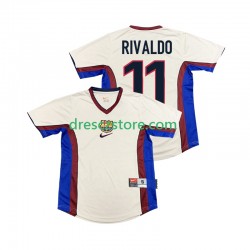 FC Barcelona RIVALDO 11 Retro Venkovní Dres 1998 1999 Krátký rukáv Muže Fotbalové Dresy