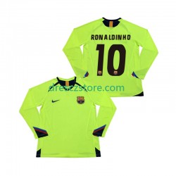 FC Barcelona RONALDINHO 10 2005 Retro Venkovní Dres 2006 Dlouhý rukáv Muže Fotbalové Dresy