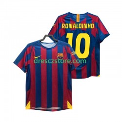 FC Barcelona RONALDINHO 10 Champions League 2005 Retro Domácí Dres 2006 Krátký rukáv Muže Fotbalové Dresy