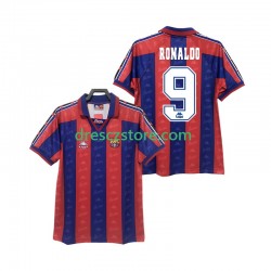 FC Barcelona RONALDO 9 1996 1997 Retro Domácí Dres Krátký rukáv Muže Fotbalové Dresy