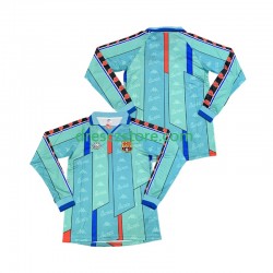 FC Barcelona 1996 1997 Retro Venkovní Dres Dlouhý rukáv Muže Fotbalové Dresy