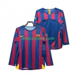 FC Barcelona Champions League 2005 Retro Domácí Dres 2006 Dlouhý rukáv Muže Fotbalové Dresy