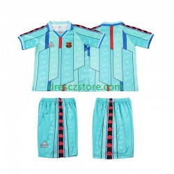 FC Barcelona 1996 1997 Retro Venkovní Dres Krátký rukáv Děti Fotbalové Dresy